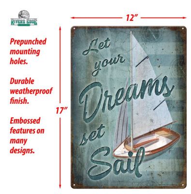 Image showing  Dreams Sail Tin Sign, 12 in. x 17 in.