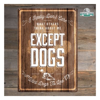 Image showing  Except Dogs Tin Sign, 12 in. x 17 in.