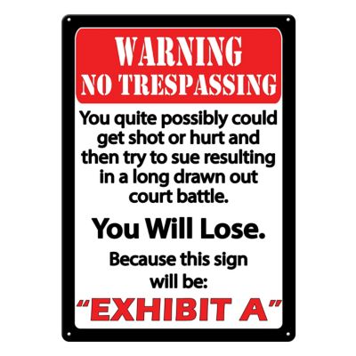 River's Edge Products 12 in. x 17 in. Exhibit A Tin Sign