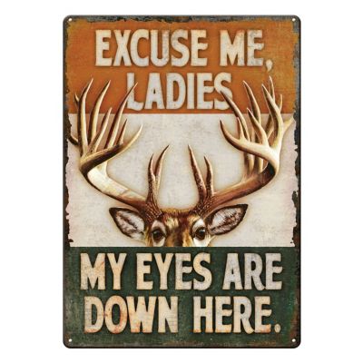 River's Edge Products 12 in. x 17 in. Eyes Down Tin Sign
