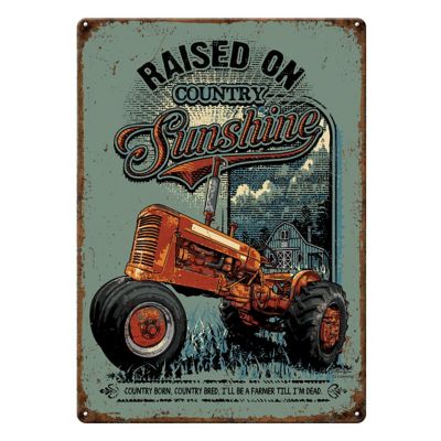 River's Edge Products 12 in. x 17 in. Raised on Sunshine Tin Sign