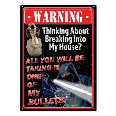 River's Edge Products 12 in. x 17 in. Take A Bullet Tin Sign