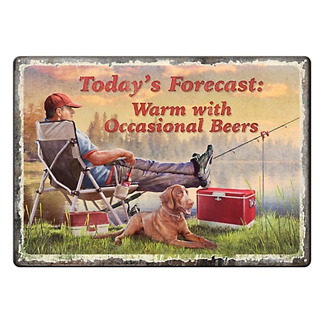 River's Edge Products 12 in. x 17 in. Warm Ocasional Tin Sign
