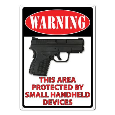 River's Edge Products 12 in. x 17 in. Warning This Area Tin Sign