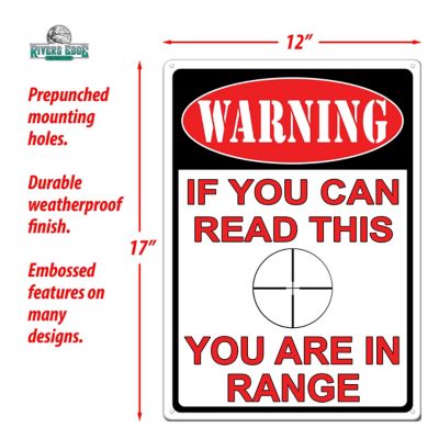 Image showing  You're in Range Tin Sign, 12 in. x 17 in.