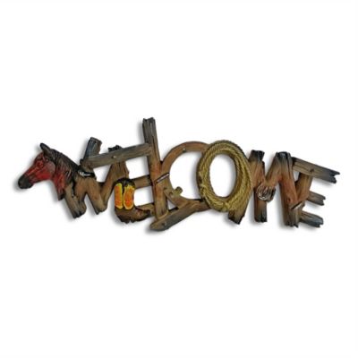 River's Edge Products Western Welcome Plaque