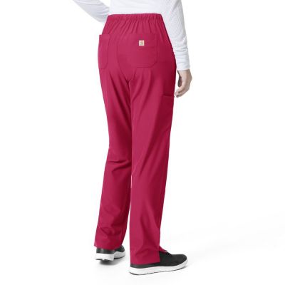 Image showing  Women's Rugged Flex 6-Pocket Straight Fit Mid-Rise Flat Front Straight Leg Scrub Pants