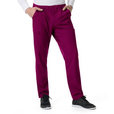 Image showing  Men's Rugged Flex 9-Pocket Straight Fit Mid-Rise Athletic Cargo Scrub Pants