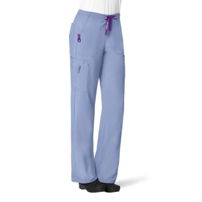 Carhartt Women's Mid-Rise Cross-Flex Scrub Bootcut Cargo Pants I love these pants for walking / hiking!! They are soft, lightweight, moisture wicking, drape well, and have plenty of pockets for cel phone, etc! 