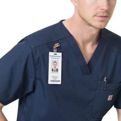 Image showing  Men's Rugged Flex 6-Pocket Slim Fit Scrub Top