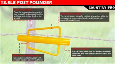 Image showing  2-3/4 in. Deluxe Fence Post Driver, 18.5 lb., Heavy-Duty Metal Construction