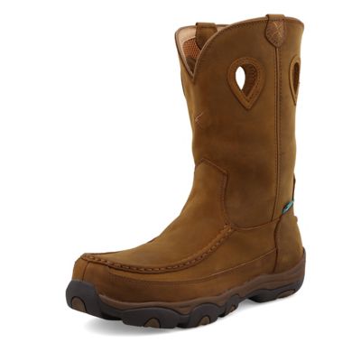 Twisted X Men's Composite Toe Mid-Calf Waterproof Pull-On Hiking Work Boots, 11 in.