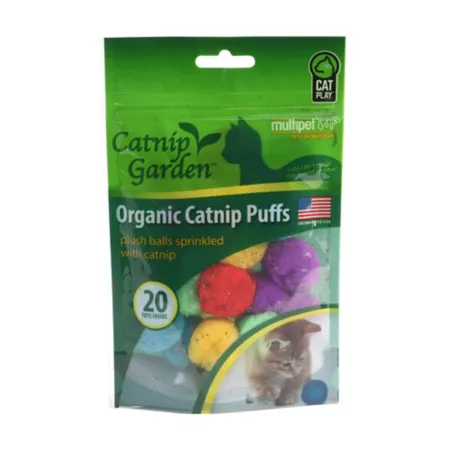 Multipet Catnip Garden Catnip Puffs Cat Toys 20 Pack Catnip Toys