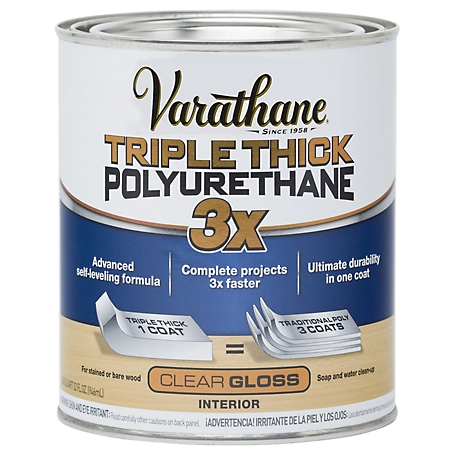 Varathane Polyurethane Clear Gloss Water Base Interior Finish 8 oz