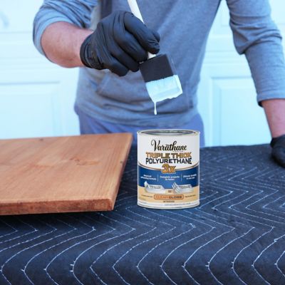 Image showing  1 qt. Gloss Varathane Triple Thick Polyurethane