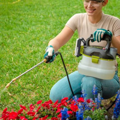 Image showing 5 th Sun Joe 1 gal. 24V iON+ Cordless Multi-Purpose Chemical Sprayer Kit, 72.5 PSI, 1.3Ah Battery and Charger Included