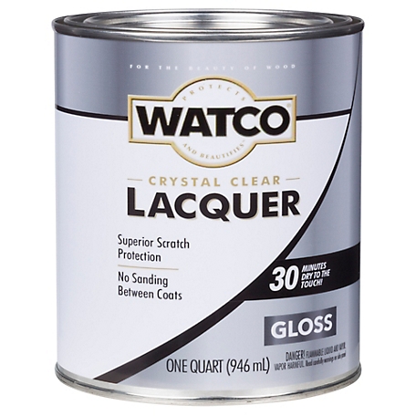 Rust-Oleum 1 qt. Clear Watco Crystal Lacquer Wood Finish, Gloss
