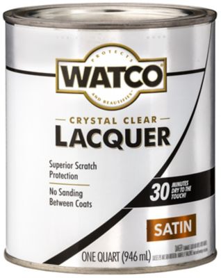 Rust-Oleum 1 qt. Clear Watco Crystal Lacquer Wood Finish, Satin