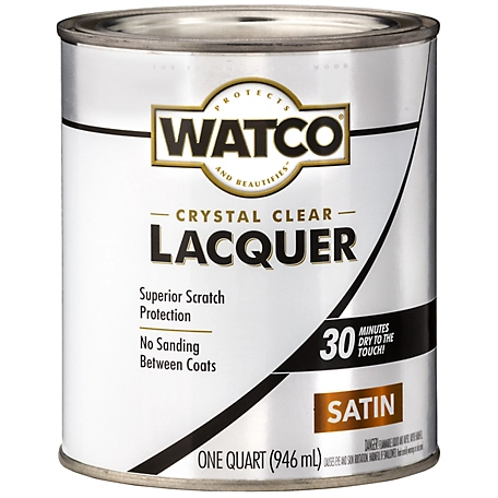 Rust-Oleum 1 qt. Clear Watco Crystal Lacquer Wood Finish, Satin