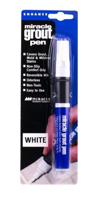 Rust-Oleum 0.25 oz. White Miracle Sealants Miracle Grout Recolor Pen