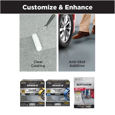 Image showing 5 th Rust-Oleum 80 oz. Silver Bullet RockSolid Polycuramine Metallic Garage Floor Coating Kit, High Gloss