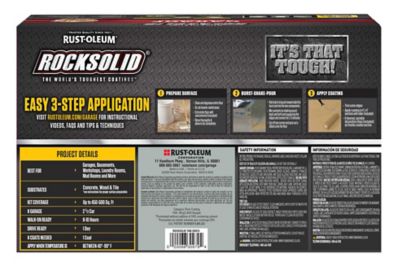 Image showing  180 oz. Tan RockSolid Polycuramine Garage Floor Coating Kit, High Gloss