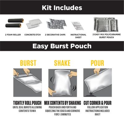 Image showing 5 th Rust-Oleum 180 oz. Tan RockSolid Polycuramine Garage Floor Coating Kit, High Gloss