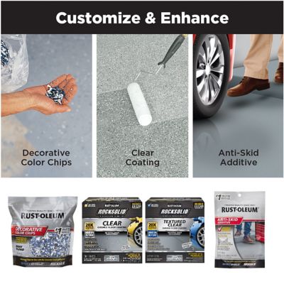 Image showing 7 th Rust-Oleum 180 oz. Tan RockSolid Polycuramine Garage Floor Coating Kit, High Gloss