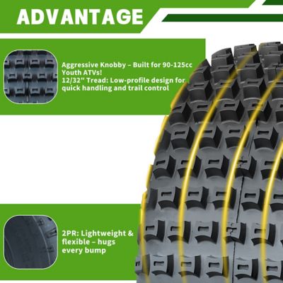 Image showing  18x9.5-8 2PR SU17 Knobby ATV Tire