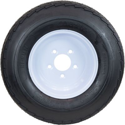 Image showing 5 th Hi-Run 20.5x8-10 6PR (LRC) SU03 Boat Trailer Tire and 10x6 5-4.5 Wheel Assembly, White
