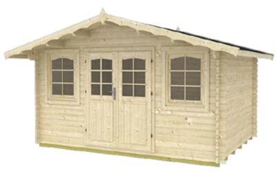 Hud-1 EZ Buildings 110 in. x 150 in. Log Garden House Kit