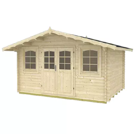 Hud-1 EZ Buildings 110 in x 150 in Log Patio Home Kit Hobby Greenhouses