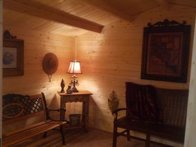 Image showing  110 in. x 150 in. Log Garden House Kit