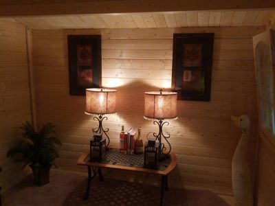 Image showing  110 in. x 150 in. Log Garden House Kit