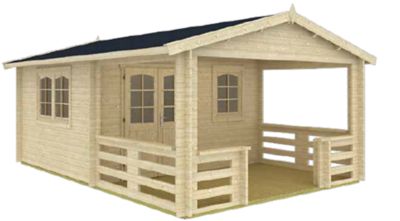 Hud-1 EZ Buildings 234 in. x 157 in. Shed DIY Building Kit with 12 ft. 5 in. x 7 ft. Porch