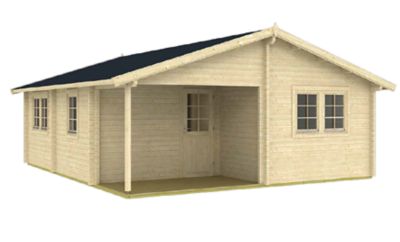 Hud-1 EZ Buildings 8.8 ft. Wood Log Hobby/Workshop/Office DIY Building Kit