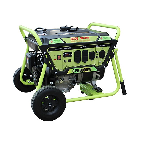 Green-Power Green Power 10000/7500-Watt Gasoline Powered Electric Start Portable Generator w/420cc 15HP LCT Engine, Lithium Battery Green-Power Green Power 10000/7500-Watt Gasoline Powered Electric Start Portable Generator w/420cc 15HP LCT Engine, Lithium Battery