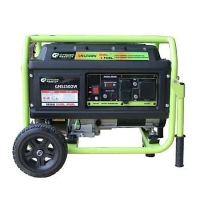 Green-Power America 5,250/4,250-Watt Dual-Fuel Portable Generator, 223cc LCT Pro Engine, 70 dB