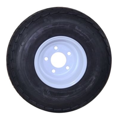 Image showing  18.5x8.5-8 6PR SU03 Boat Trailer Tire and 8x7 5-4.5 Wheel Assembly, 2.81 in. Center Bore, 2 mm Offset, White