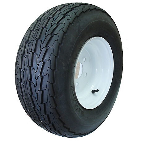 Hi-Run 18.5x8.5-8 6PR Boat Trailer Tire and 8x7 4-4. Wheel Assembly, 2.81 in. Center Bore, 2 mm Offset, White