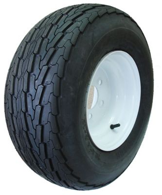 Major White Steel Trailer Wheel/Rim – 4 Lug, 8" Diameter, Fits 18.5x8.50-8 & 18.5x9.50-8 Tires