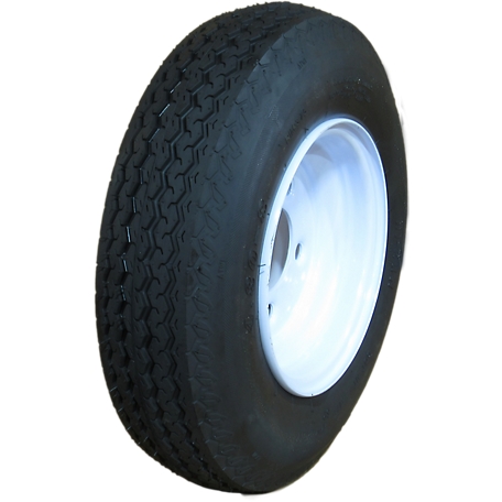 Hi-Run 4.8-8 6PR Boat Trailer Tire and 8x3.75 5-4.5 Wheel Assembly, 2.8 in. Center Bore, 2 mm Offset, White