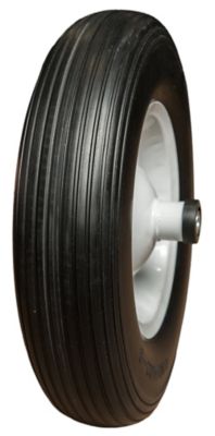 Hi-Run Wheelbarrow Tire Assembly, 4.00-6 4PR Rib Tire and Wheel