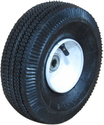 Hi-Run Wheelbarrow Tire Assembly, 4.10/3.50-4 4PR Sawtooth Tire and Wheel