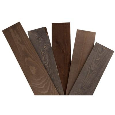 Dakota Rustic Gray/Brown Wood Wall Paneling, 5-3/8 in. x 48 in.