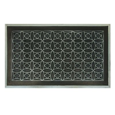 Codiak Geometric Painted Rubber Pin Doormat, 18 in. x 30 in.