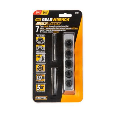 Image showing 7 th GEARWRENCH Metric Bolt Biter Extraction Socket Set, 7 pc.