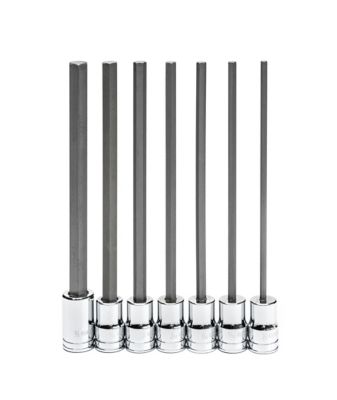 GearWrench 3/8 in. Drive Long Hex Bit Socket Set, Standard, 7 pc.