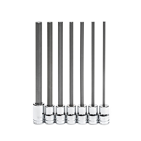 GEARWRENCH - Hex Bit Socket Set: 3/8″ Drive, 7 Pc, 4 to 10 mm Hex -  18963744 - MSC Industrial Supply