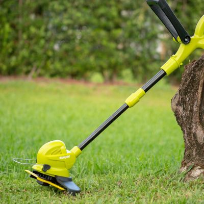 Image showing  iON+ SharperBlade 10 in. 24V Straight Shaft Cordless Stringless Lawn Trimmer, Battery and Charger Not Included